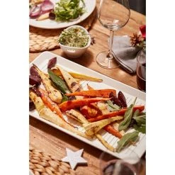 BAUHAUS Weber Serviertablett Porzellan L X B: 40,3 X 22,1 Cm, Porzellan, Weiß -BAUHAUS sales 12 1162