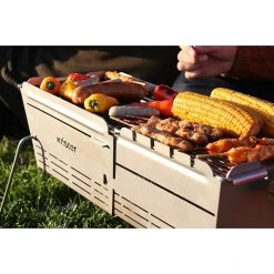BAUHAUS Knister Holzkohlegrill Premium Silbergrau, Hauptgrillfläche: 22 X 28 -52 Cm -BAUHAUS sales 12 1328