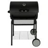 BAUHAUS Grillstar Holzkohlegrill Grilltonne L X B X H: 71 X 109 X 87 Cm, Schwarz, Hauptgrillfläche: 64 X 43 Cm