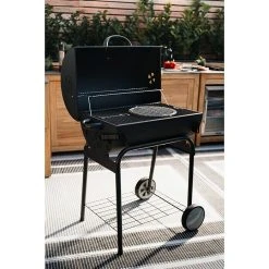 BAUHAUS Grillstar Holzkohlegrill Grilltonne L X B X H: 71 X 109 X 87 Cm, Schwarz, Hauptgrillfläche: 64 X 43 Cm -BAUHAUS sales 12 1337