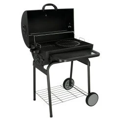 BAUHAUS Grillstar Holzkohlegrill Grilltonne L X B X H: 71 X 109 X 87 Cm, Schwarz, Hauptgrillfläche: 64 X 43 Cm -BAUHAUS sales 12 1339