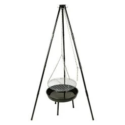 BAUHAUS Grillstar Schwenkgrill Louisiana Schwarz, Hauptgrillfläche: Ø 47 Cm