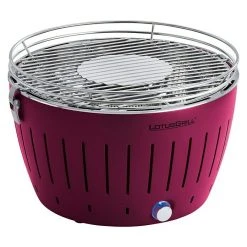 BAUHAUS LotusGrill Raucharmer Holzkohlegrill Classic Pflaumenlila, Hauptgrillfläche: Ø 32 Cm