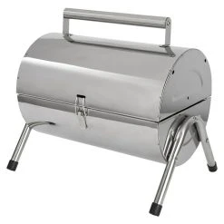 BAUHAUS Grillstar Tischgrill Dallas Hauptgrillfläche: 2 X 34 X 22 Cm, Silber