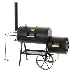 BAUHAUS Joe´s Barbeque Smoker Tradition Mit Rollwagen, Grillfläche Garkammer: 74 X 39 Cm