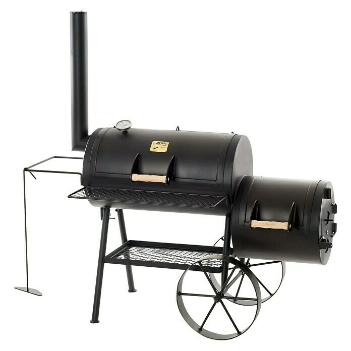 BAUHAUS Joe´s Barbeque Smoker Tradition Mit Rollwagen, Grillfläche Garkammer: 74 X 39 Cm 1 BAUHAUS Joe´s Barbeque Smoker Tradition Mit Rollwagen, Grillfläche Garkammer: 74 X 39 Cm