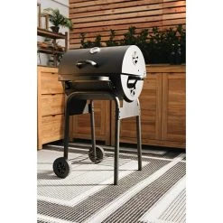 BAUHAUS Grillstar Holzkohlegrill Grilltonne L X B X H: 66 X 68 X 109 Cm, Schwarz, Hauptgrillfläche: 36,7 X 45 Cm -BAUHAUS sales 12 1498