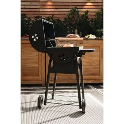 BAUHAUS Grillstar Holzkohlegrill Grilltonne L X B X H: 66 X 68 X 109 Cm, Schwarz, Hauptgrillfläche: 36,7 X 45 Cm -BAUHAUS sales 12 1499