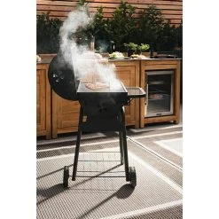 BAUHAUS Grillstar Holzkohlegrill Grilltonne L X B X H: 66 X 68 X 109 Cm, Schwarz, Hauptgrillfläche: 36,7 X 45 Cm -BAUHAUS sales 12 1500