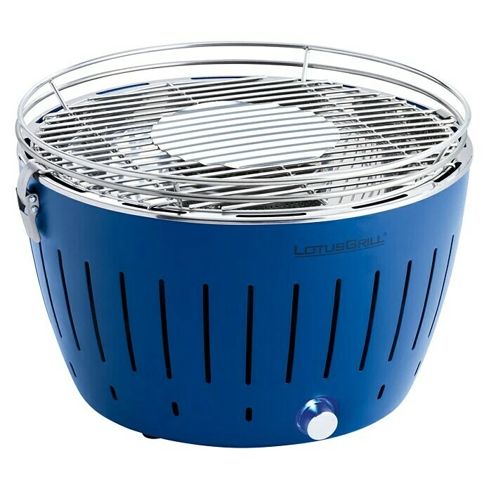BAUHAUS LotusGrill Raucharmer Holzkohlegrill Classic Tiefblau, Hauptgrillfläche: Ø 32 Cm 1 BAUHAUS LotusGrill Raucharmer Holzkohlegrill Classic Tiefblau, Hauptgrillfläche: Ø 32 Cm