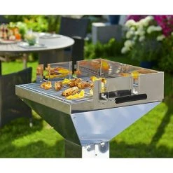 BAUHAUS Grillstar Trichtergrill Colorado Silber, Hauptgrillfläche: 48 X 46 Cm -BAUHAUS sales 12 1550