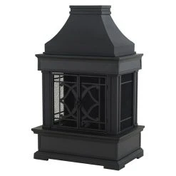 BAUHAUS Gartenkamin Slate 66 X 90 X 144 Cm, Stahl