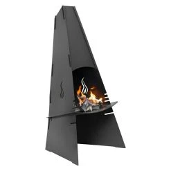 BAUHAUS Aduro Gartenkamin 58 X 60 X 124 Cm, Stahl, Schwarz