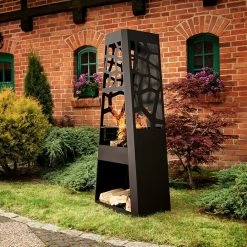 BAUHAUS Dobar Gartenkamin 57,5 X 38 X 148 Cm, Stahl, Pulverbeschichtet -BAUHAUS sales 12 1593