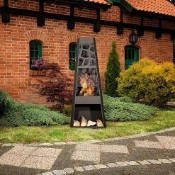 BAUHAUS Dobar Gartenkamin 57,5 X 38 X 148 Cm, Stahl, Pulverbeschichtet -BAUHAUS sales 12 1594