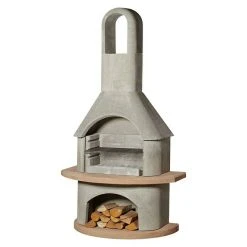 BAUHAUS Buschbeck Gartenkamin Carmen Hauptgrillfläche: 54 X 34 Cm, Beton