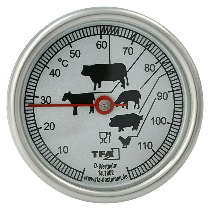 BAUHAUS TFA Dostmann Bratenthermometer Ø X H: 5 X 12 Cm, Analog 1 BAUHAUS TFA Dostmann Bratenthermometer Ø X H: 5 X 12 Cm, Analog